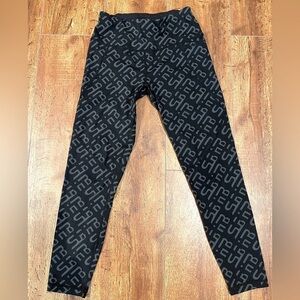 Sweaty Betty x Halle Berry‎ Leggings XS Black Printed Jinx Power High Rise 7/8